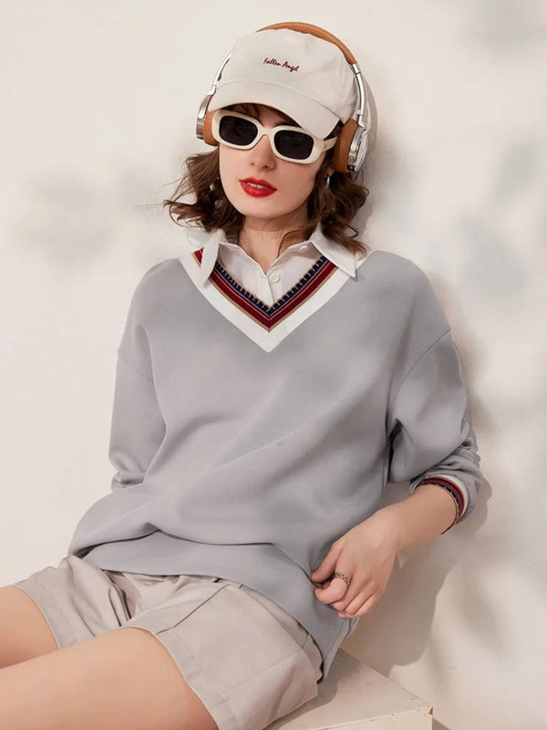 Gelaagde trui met kraag