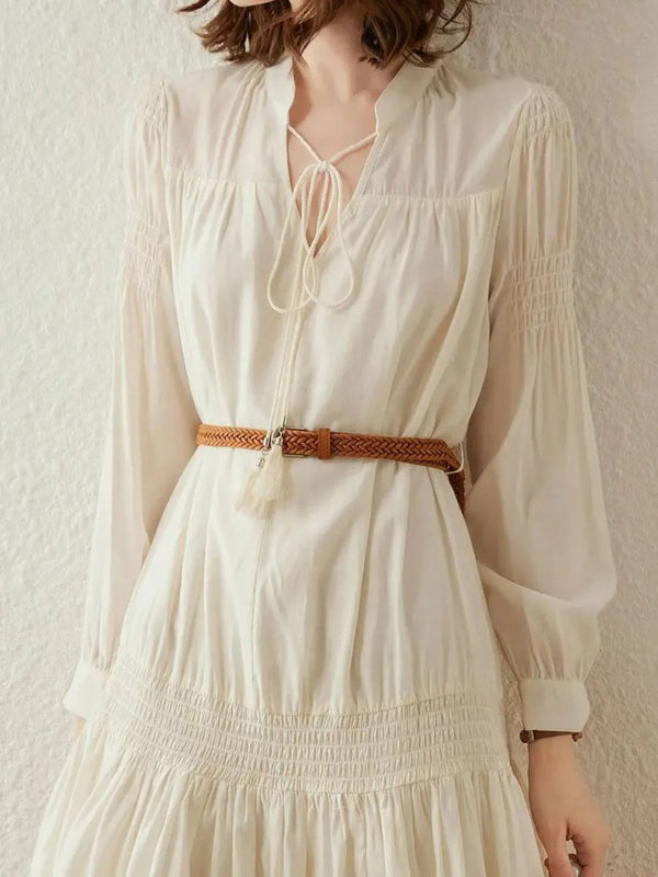 Dames Mini-jurk Boho V-hals Riem