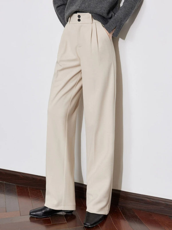 Mid-Rise wollen broek