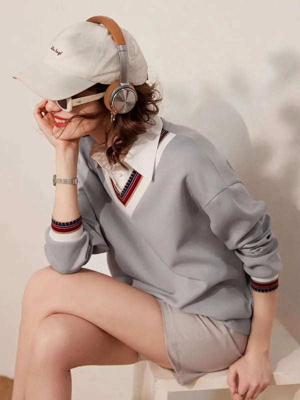 Gelaagde trui met kraag