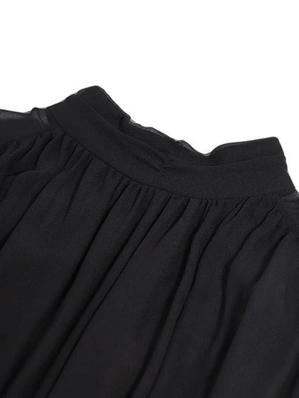 Dames Jurk Elegant Transparante Mouwen