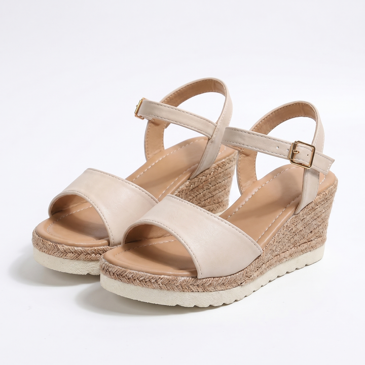 Romane Orthopedische Sleehak Sandalen - Beige