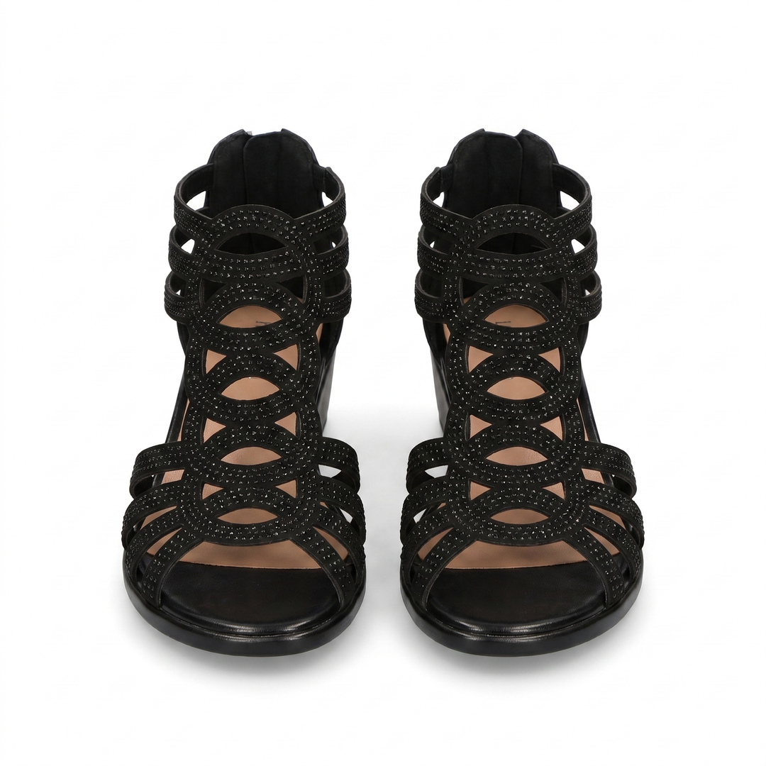 Aurelie Comfort Sleehak Sandalen - Black
