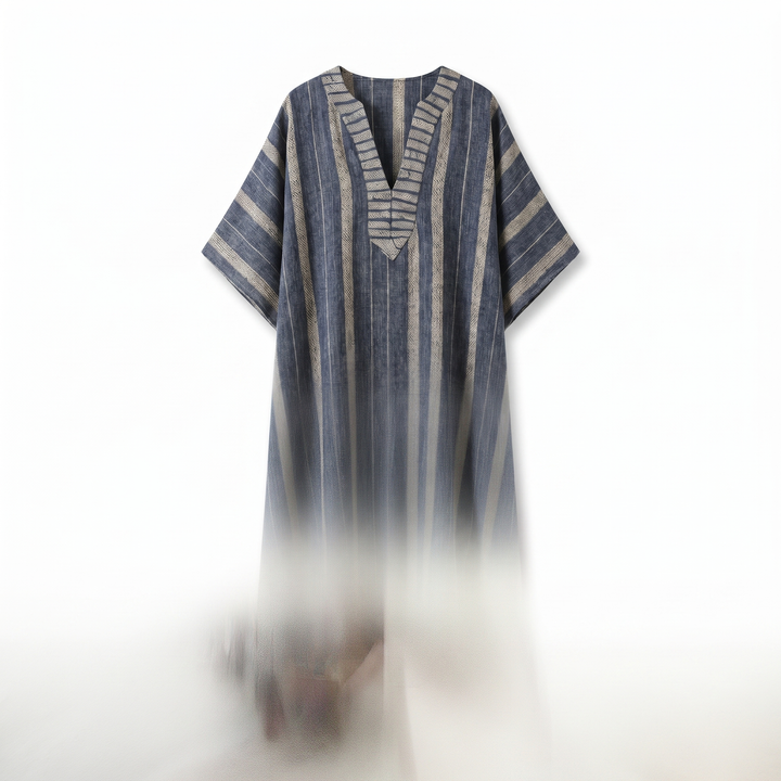 Anais Kaftan-jurk Mediterraan - Ethnic Indigo Blue