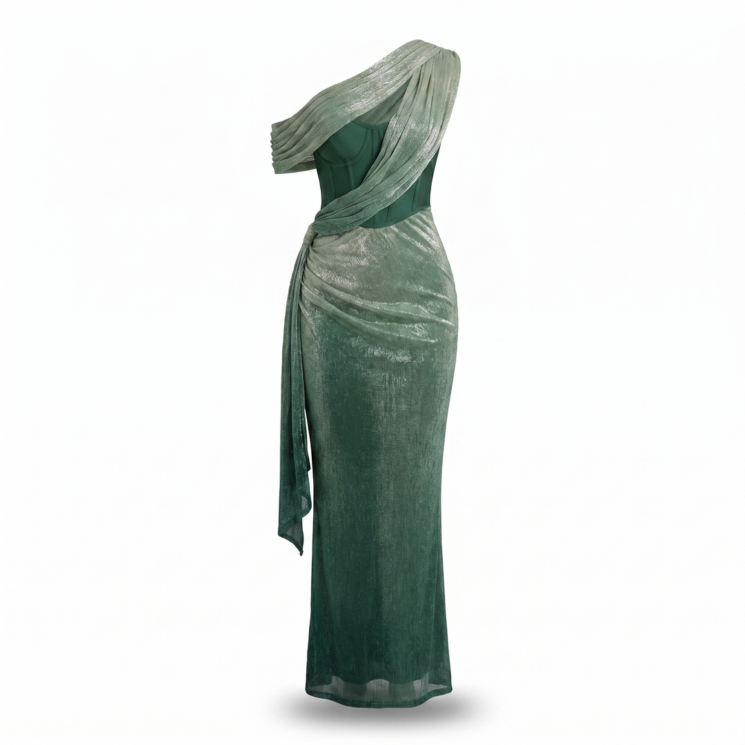 Clemence Luxe Statement-jurk - Green