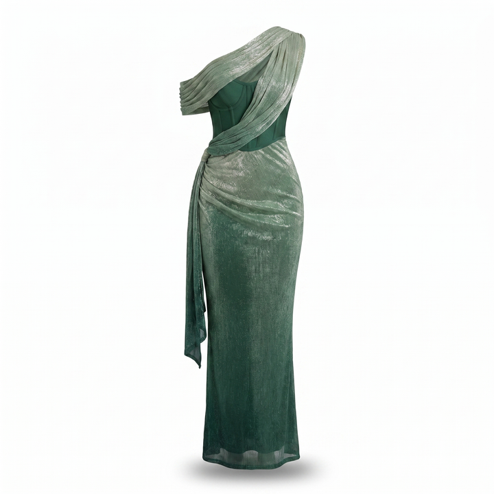 Clemence Luxe Statement-jurk - Green