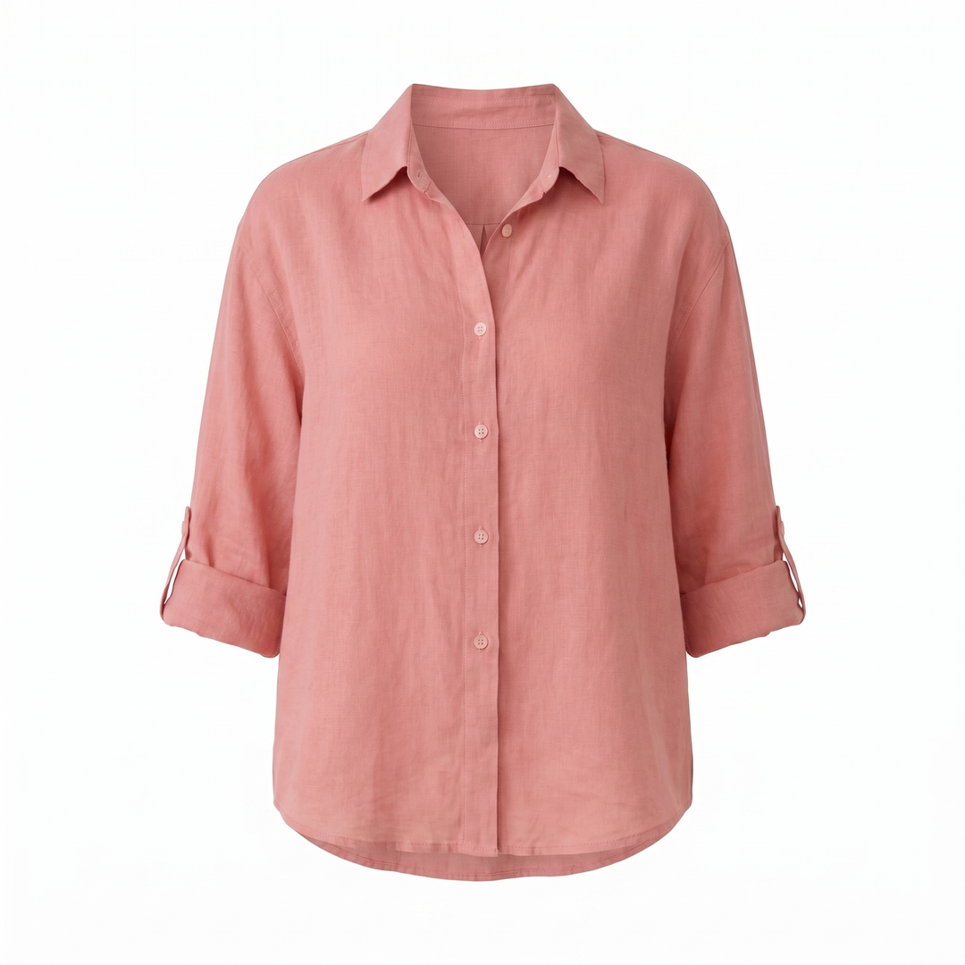 Juliette Linnen-Katoen Blouse - Pink
