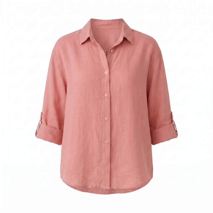 Juliette Linnen-Katoen Blouse - Pink