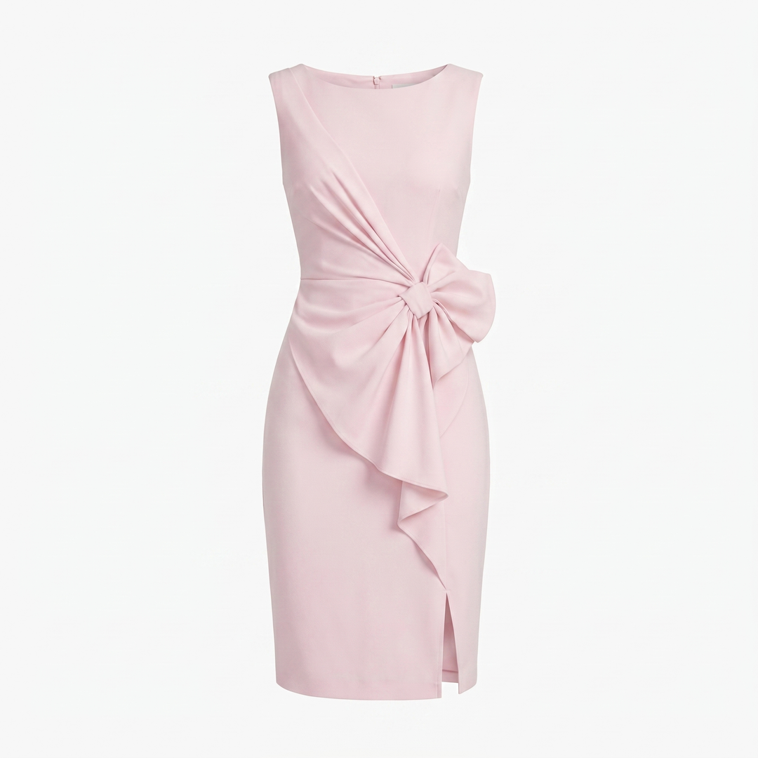Eloise Cocktail-jurk met Strikceintuur - Pink