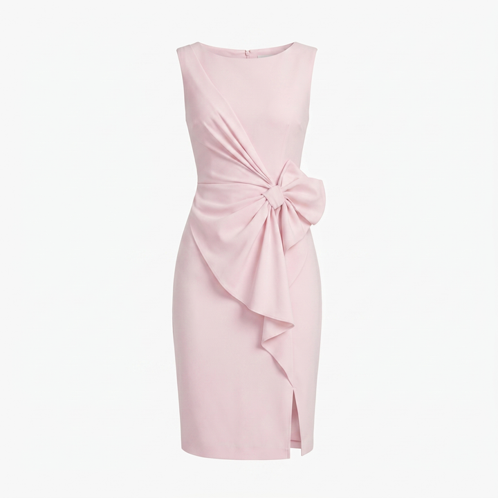 Eloise Cocktail-jurk met Strikceintuur - Pink