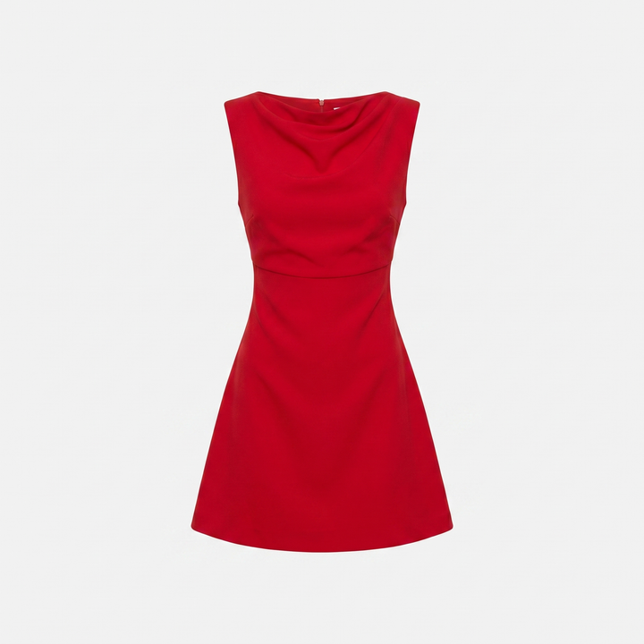 Amelie Gedrapeerde Mini-jurk - Red