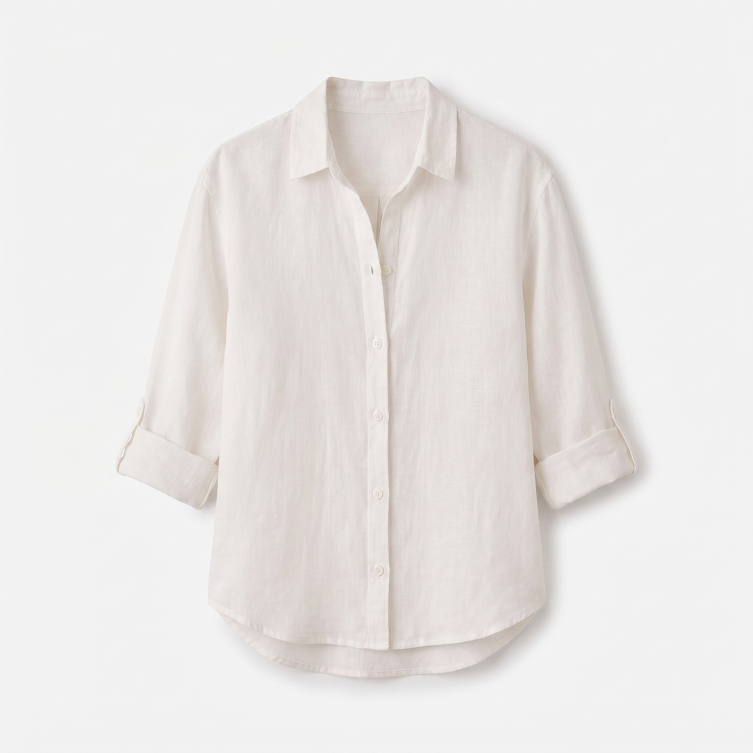 Juliette Linnen-Katoen Blouse - White