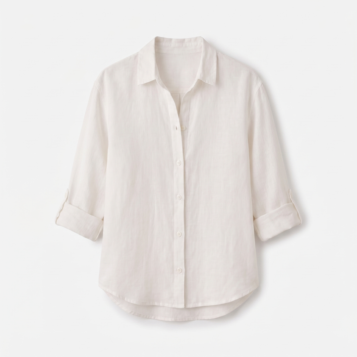 Juliette Linnen-Katoen Blouse - White