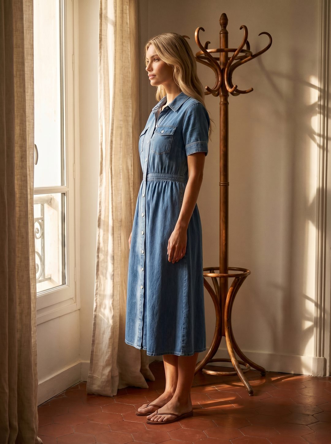 MaisonBonne Colette denim blousejurk lifestyle 3
