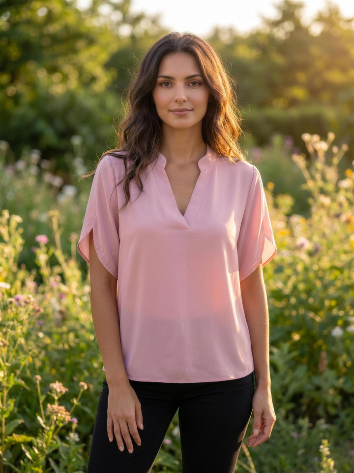 Dames Blouse Chiffon V-hals - Noémie