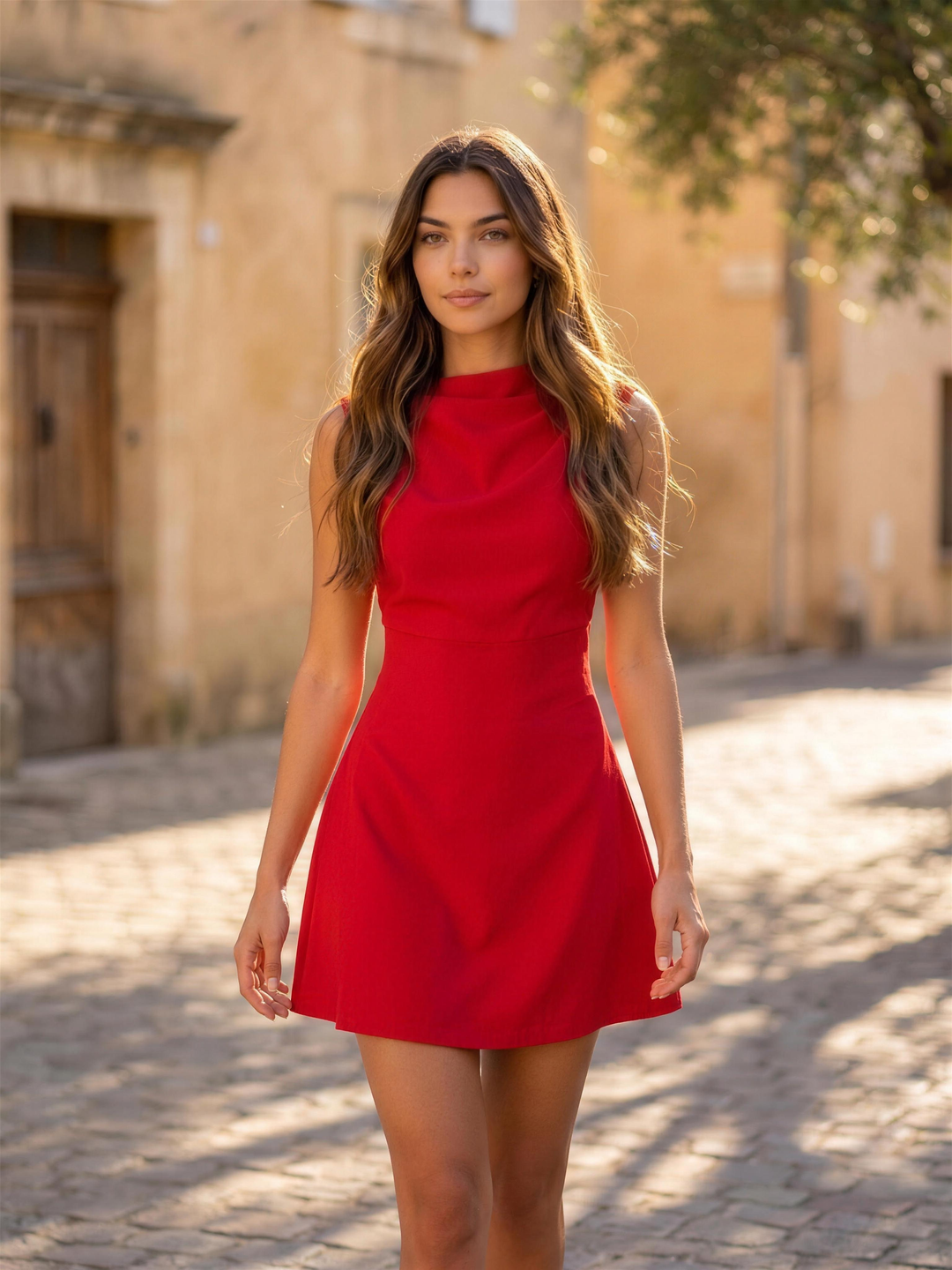 Amelie Gedrapeerde Mini-jurk