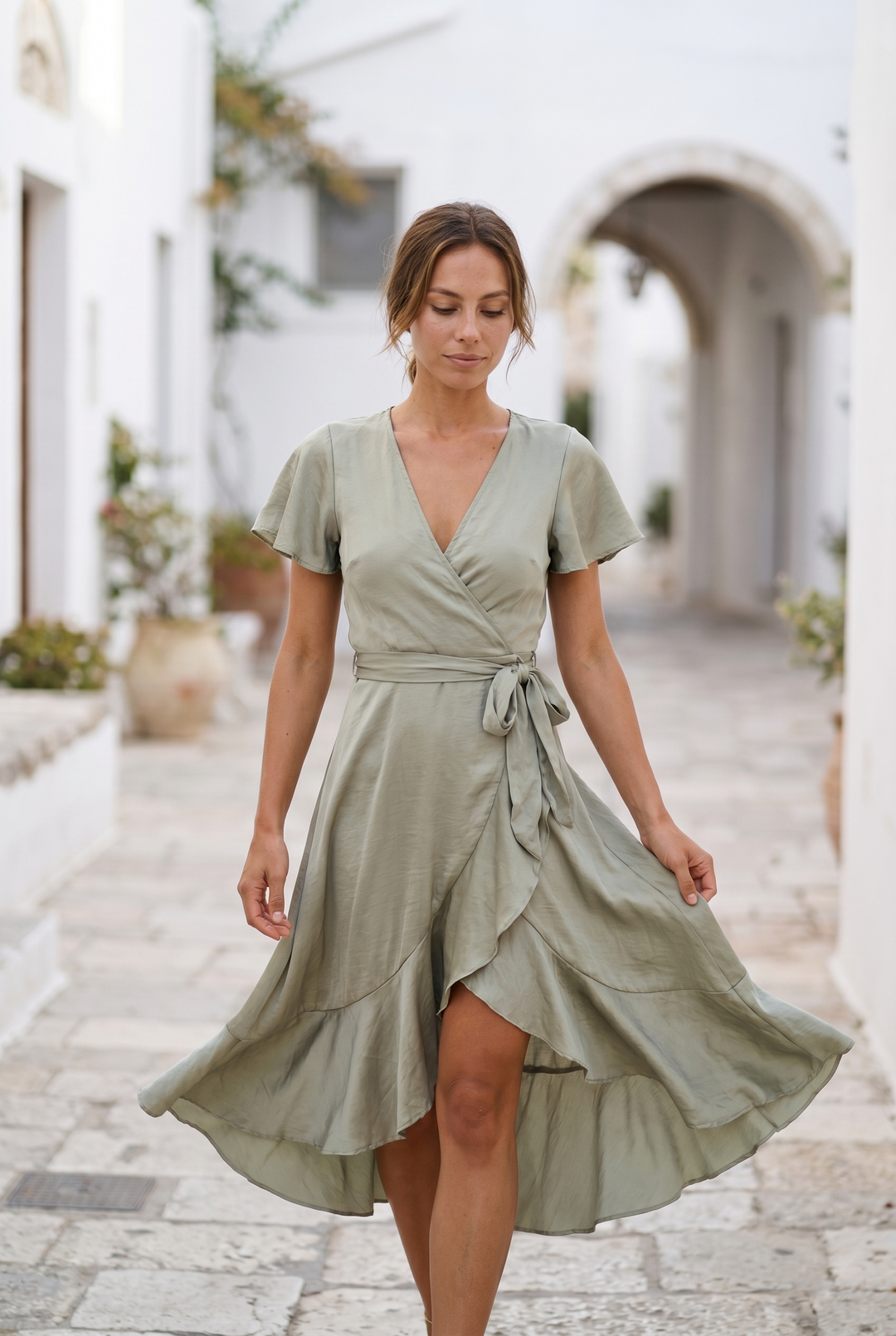 Dames Jurk Vintage Flowy