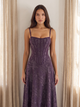 Dames Jurk Chiffon Bloemenprint - Violette