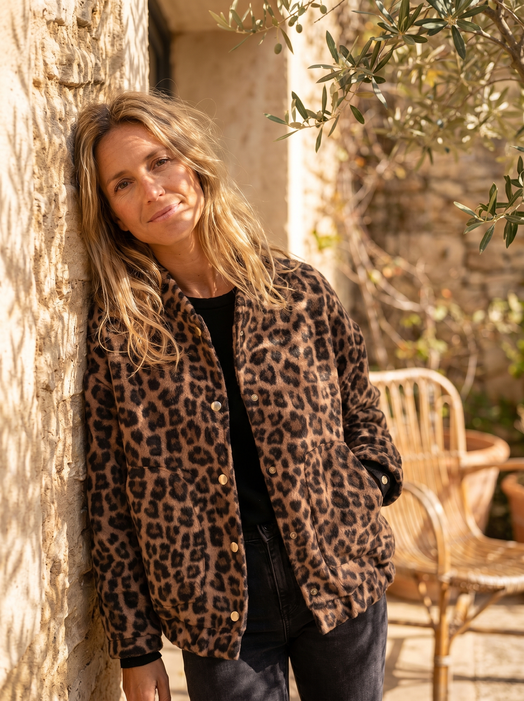 Cleo Luipaard Bomber-jas - sfeer 2