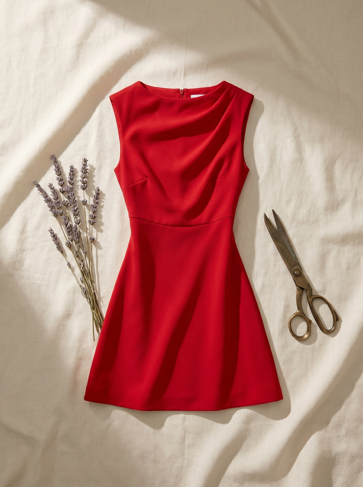 Amelie Gedrapeerde Mini-jurk - detail 1