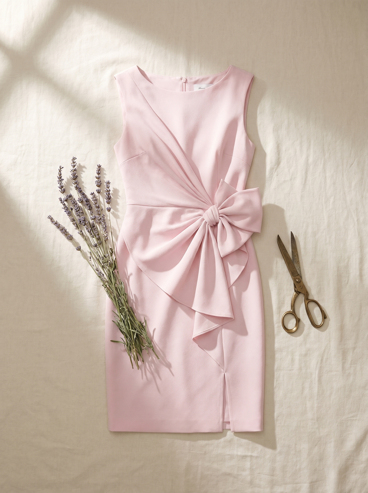Eloise Cocktail-jurk met Strikceintuur - detail 1