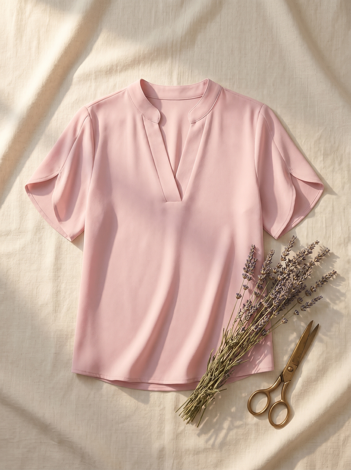 Noemie Chiffon Blouse V-hals - detail 1